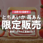 栃木県産ブランド苺『とちあいか』を練り込んだ期間限定食パンが登場！【銀座に志かわ広島福山店】